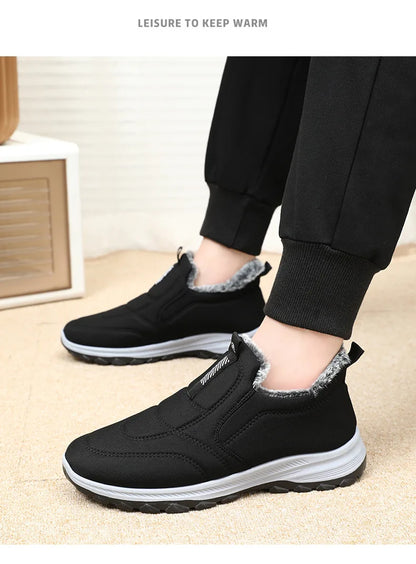 Women's Winter Slip On Walking Shoes Fashion Lightweight Running Shoes For Women Workout Warm Casual Non Slip Sneakers