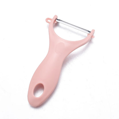 Cabbage Slicer Veggie Peeler Wide Mouth Stainless Steel Cabbage Shredder Cutting Tools Gadget for Salad Fruit Peel Remoral Pink