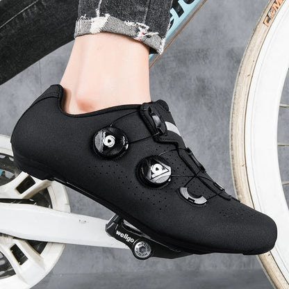 Lock-Free Cycling Shoes Flat Pedal Shoes Men Road Bike Cleat Sneaker MTB Bicycle Biking Shoes