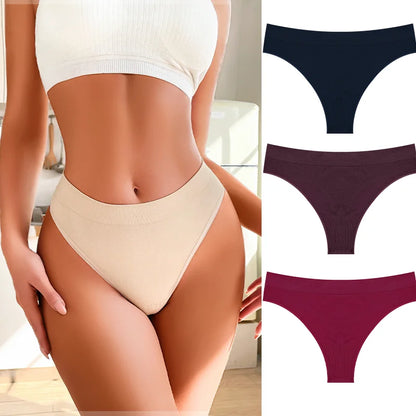 3PCS Seamless Women's Lingerie Female Thongs Sexy Underwear Low-Rise Underpant Women's Panties Intimates Bikini Briefs S-XL Set3 CHINA | 3pcs