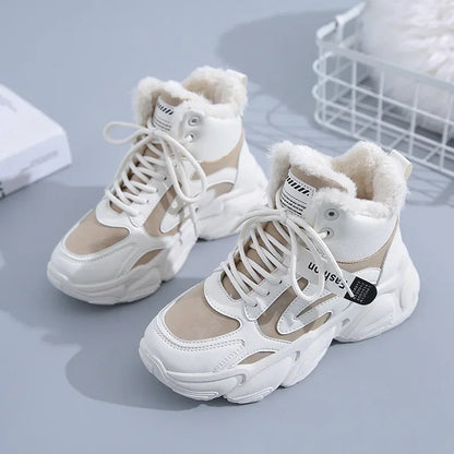 Winter Women Warm Sneakers Platform Snow Boots Ankle Booties Female Causal Plush Shoes Cotton Ladies Boot Zapatos Mujer2023