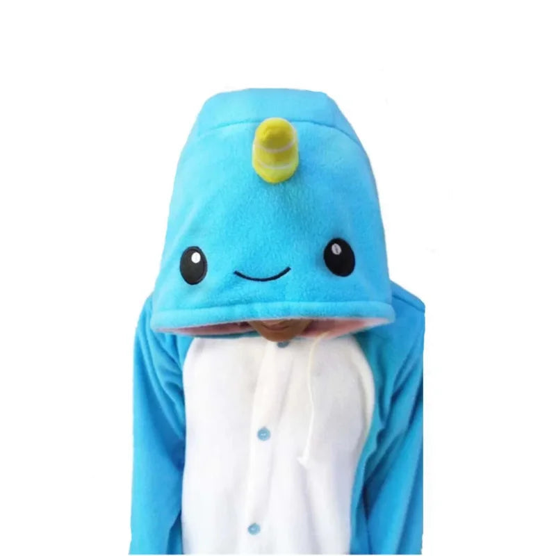 New Animal Pajamas Women Costumes Narwhal Onesies Men Pyjamas Costumes Cartoon Sleepsuit Sleepwear