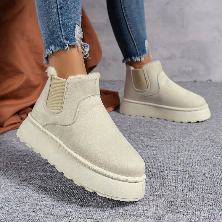 2024 Classic Thick-soled Fluff Women's Snow Boots Comfortable Warm Ankle Boots Women Winter Ladies Boots Chunky Botas Mujer Q320