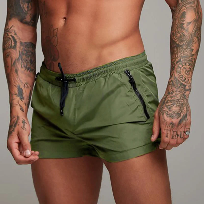 Summer Beach Shorts Men 2022 Trunk Shorts Men Fashion Brand Softwear Army Green Shorts Men Boxers Solid Short Pants Male