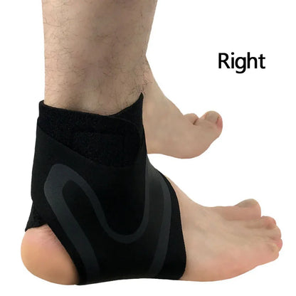 Sport Ankle Support Brace Elastic High Protect Guard Band Safety Running Basketball Fitness Foot Heel Wrap Bandage# right