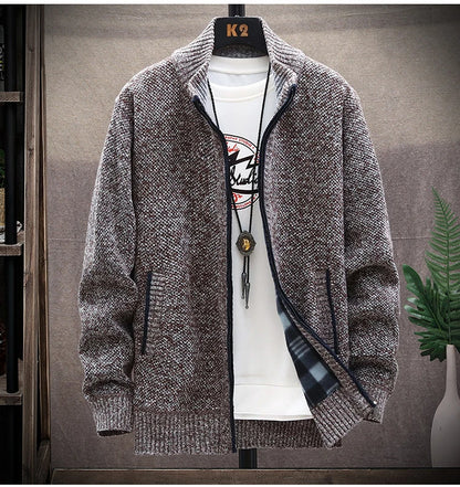 New Spring Autumn Knitted Sweater For Men Fashion Slim Fit Cardigan Men Causal Sweaters Coats Men's Clothing Winter Cardigan men