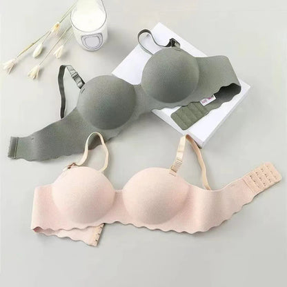 Sexy Bras Push Up Seamless Underwear For Women Solid Color Wireless Lingerie Gather Convertible Straps Brassiere