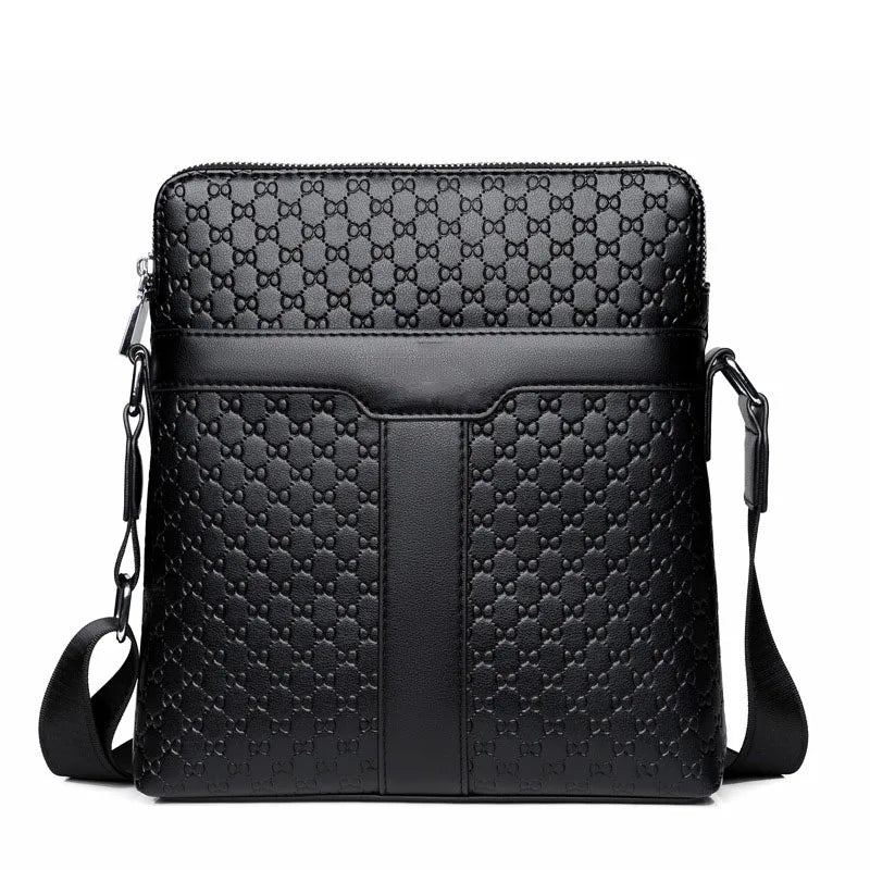 Business Leather Bags Men's Shoulder Crossbody Bags Casual Man Fashion Cross Body Bags black