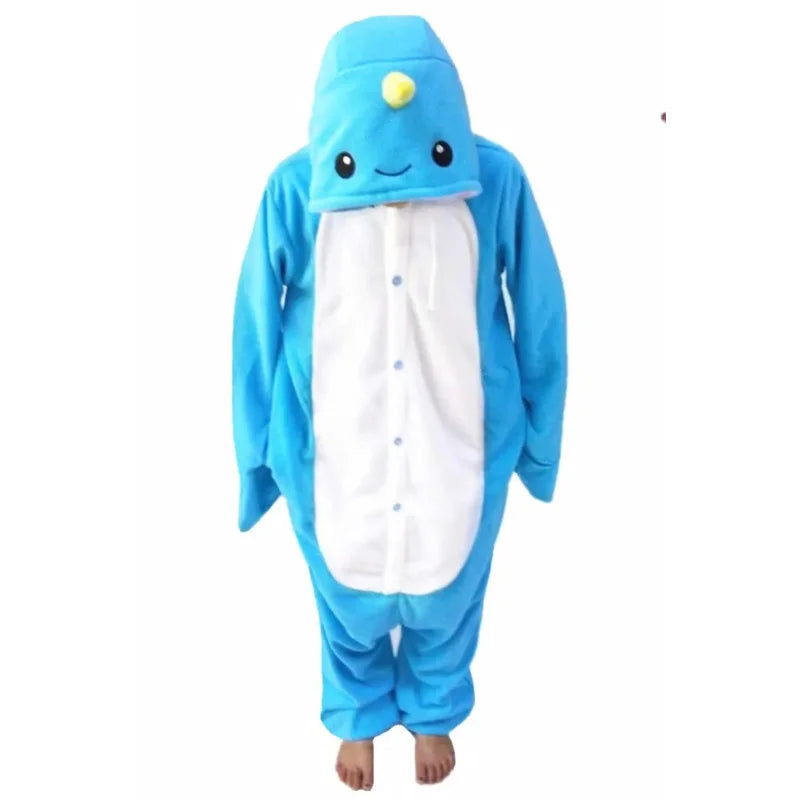 New Animal Pajamas Women Costumes Narwhal Onesies Men Pyjamas Costumes Cartoon Sleepsuit Sleepwear