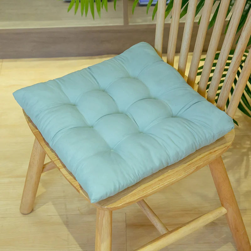 Square Large Chair Cushion with Ties Ultra Soft Warm Floor Cushion for Kids Reading Nook Comfortable Square Seat Cushion JAF002 Aqua 40x40cm