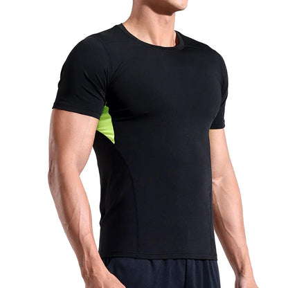 Men's Running Tight T-shirt Short Sleeve Extra Large Gym Fitness Top Men's Jogging Sports Wear Quick Drying Sports Shirt Top