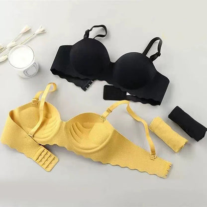 Sexy Bras Push Up Seamless Underwear For Women Solid Color Wireless Lingerie Gather Convertible Straps Brassiere