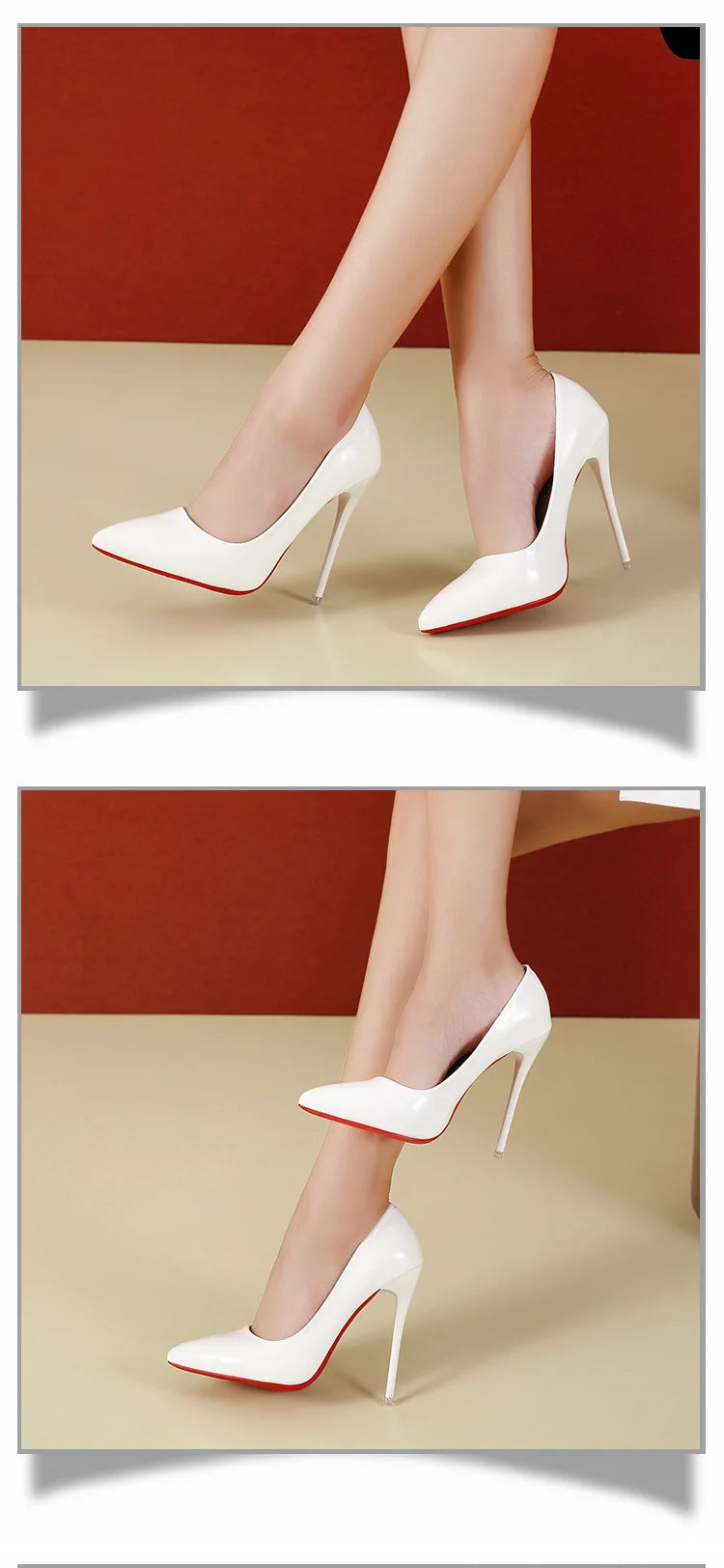 2023 Spring Super High 12cm Stiletto Heels Pumps Women Shoes Pointed Toe Florescence Patent Leather Office Thin Heel