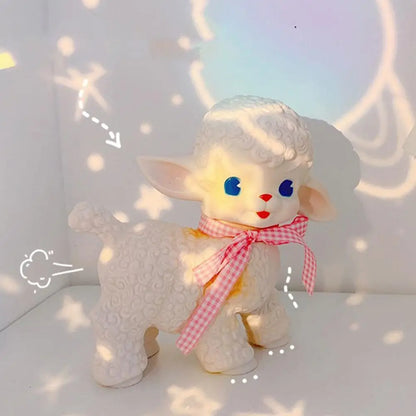 Retro Classic Rubber Sheep Doll Cute Girl Sweetheart Voice Animal Gift Model Lamb Static Desk Room Home Accessories Ornaments