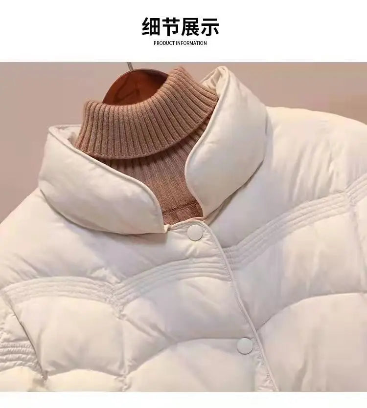 Women Jacket 2024 New Autumn Winter Parkas Female Light Thin Down Cotton Coat Femme Casual Short Warm Basic Outerwear Ladies Top