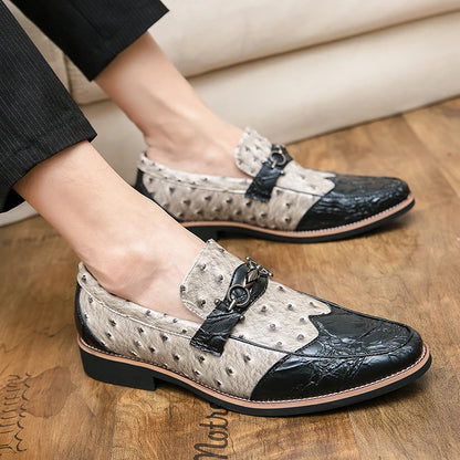 Italian Brand Men's Leather Shoes Fashionable Comfortable Slip-on Shoe High-quality Party Club Flat Casual Shoes Mens Loafers