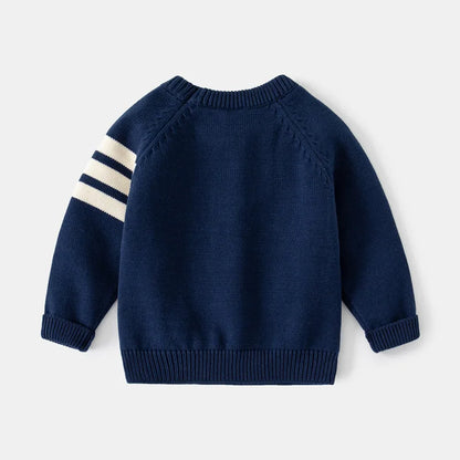 Autumn Winter Children Sweater Long Sleeve Round Neck Knitted Sweaters Korean Style Cotton Pullover Sweaters for Kids Boys