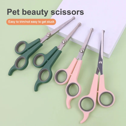 Professional Dogs Hair Scissor Stainless Steel Scissors with Round Tip Pets Cat Dog Durable Safety Hair Dog Grooming Accessories