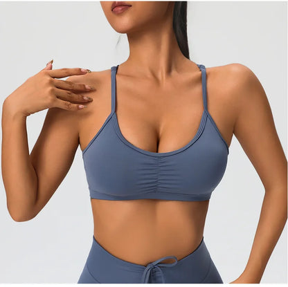 Women's Cross Strap Back Sport Bra Gym Clothing Fitness Running Outdoor Sports Underwear Woman Push Up Yoga Bra Workout Tank Top