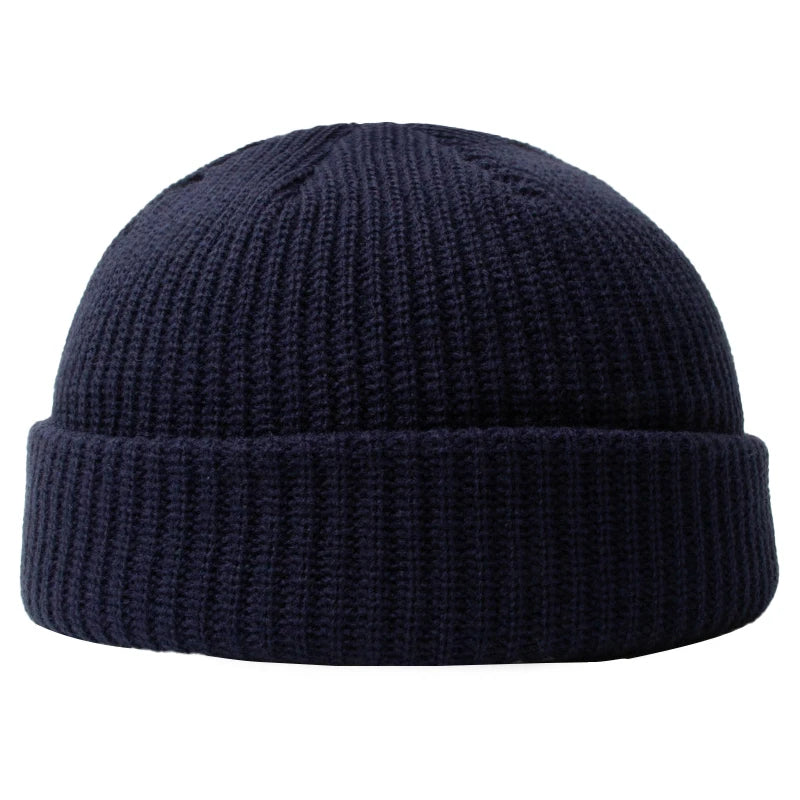 Hip Hop Beanie Knitted Hat Men Fashion Skullcap Autumn Women Winter Brimless Baggy Melon Cap Cuff Docker Fisherman  Beanies Hat