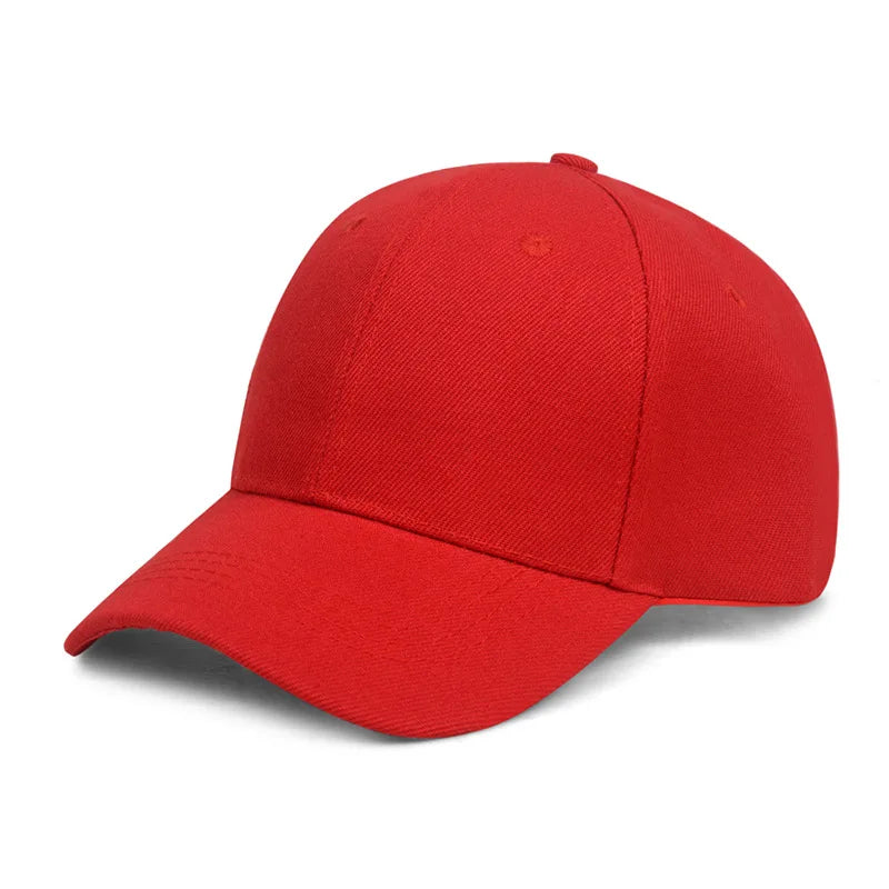 Solid Baseball Cap Cheap Women Men Summer Autumn Spring Sun Visor Hats Yellow Caps Red 56-60cm