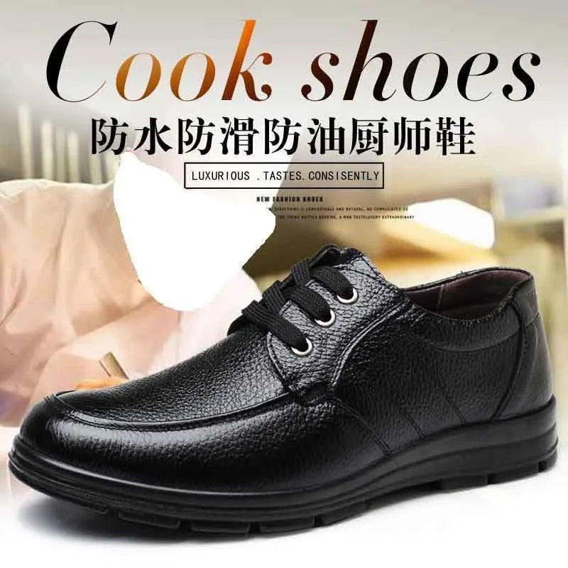 New Durable Leather Shoes for Men Fashion versatile waterproof shoe Casual anti slip loafers New comfortable male work shoes