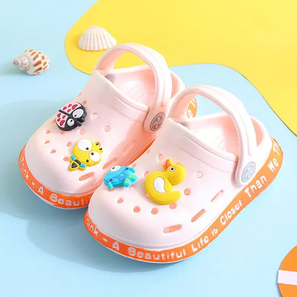 Summer Kids Sandals Hole Children's Shoes Slippers Soft Anti-Skid Cartoon DIY Design Hole Baby Shoes Sandy Beach For Boys Girls style 5