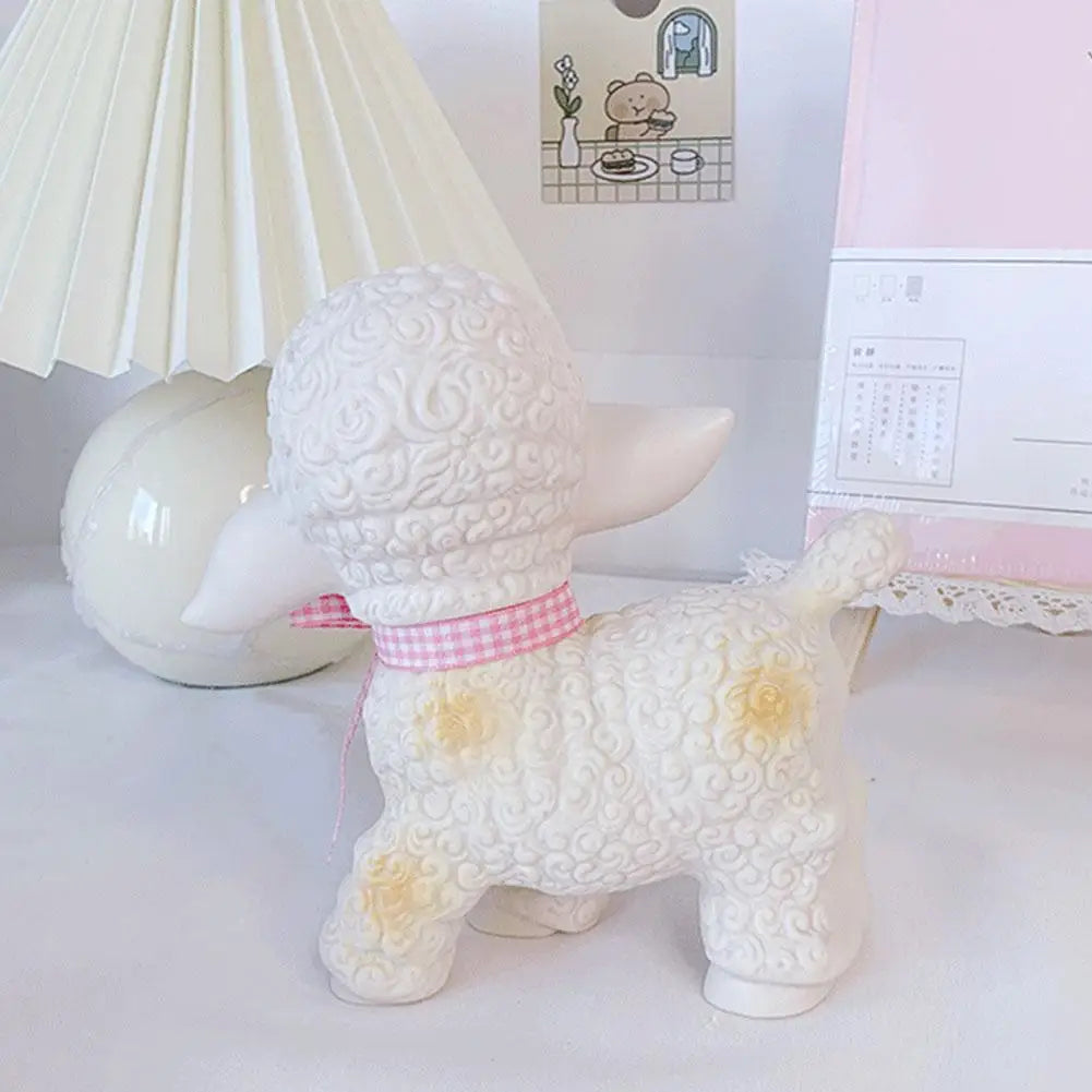 Retro Classic Rubber Sheep Doll Cute Girl Sweetheart Voice Animal Gift Model Lamb Static Desk Room Home Accessories Ornaments