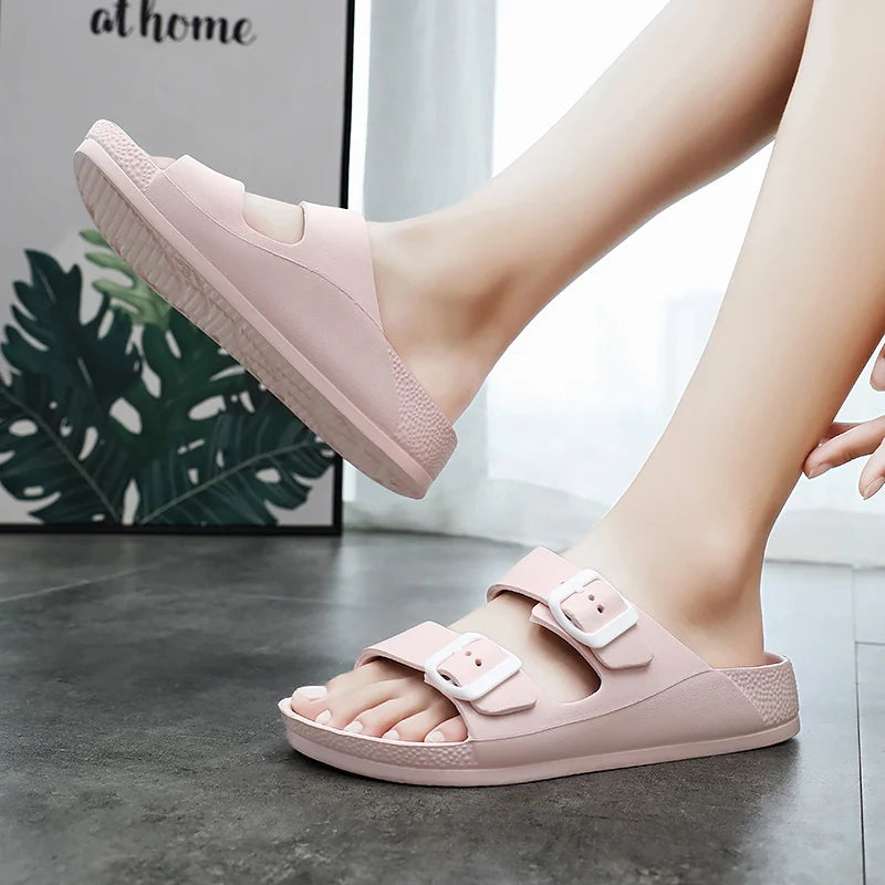 Summer Men Women Slippers Massage Outdoor Clogs Garden Shoes Beach Sandals Flip-Flops Lovers Indoor Home Slides Bathroom Shoes