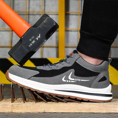 New Anti-smash Anti-puncture Safety Wrok Shoes Indestructible Men Steel Toe Sneakers Wear-resistant Non-slip Kitchen Shoes