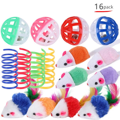 Cat Pets Toys Mouse Shape Balls Foldable Cat Kitten Play Tunnel Funny Cat Stick Mouse Supplies Simulation Fish Cat Accessories C