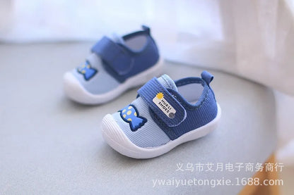 Infant Kids Baby Cartoon Anti Kicking Functional Shoe Soft Sole Squeaky Sneakers Boy Causal Loafers Toddler Girl Non-slip Shoes