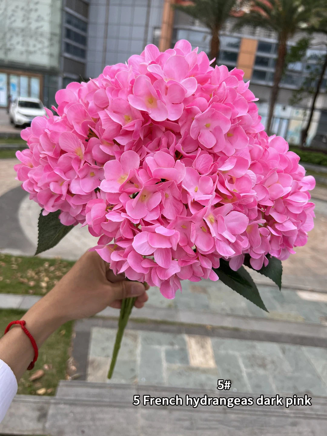 Hydrangea Artificial Flower Decoration Wedding Home Christmas Party Decoration White Flower Deep Pink