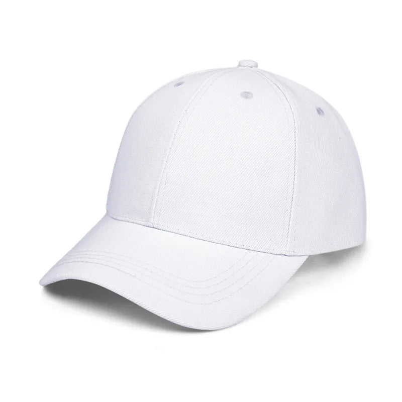 Solid Baseball Cap Cheap Women Men Summer Autumn Spring Sun Visor Hats Yellow Caps White 56-60cm