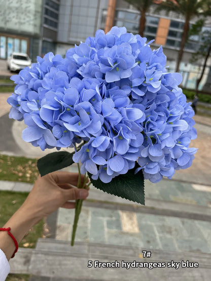 Hydrangea Artificial Flower Decoration Wedding Home Christmas Party Decoration White Flower sky blue