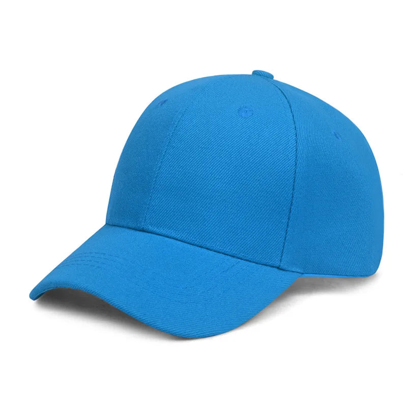 Solid Baseball Cap Cheap Women Men Summer Autumn Spring Sun Visor Hats Yellow Caps Sky Blue 56-60cm