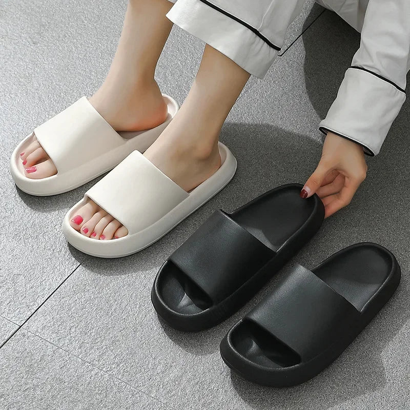 Men Home Slippers Male Sandals Bathroom Women Non Slip Outdoor Beach Slides Casual Rubber Flip Flops Flat 2024 New Trend Summer