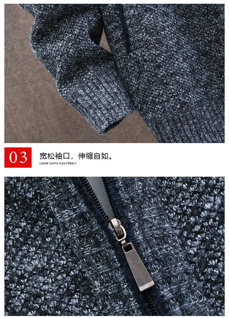 New Spring Autumn Knitted Sweater For Men Fashion Slim Fit Cardigan Men Causal Sweaters Coats Men's Clothing Winter Cardigan men