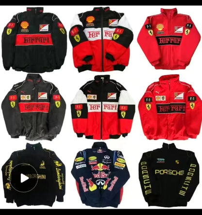 Autumn and winter F1 racing suit, motorcycle jacket, fashionable and casual road motorcycle leather jacket