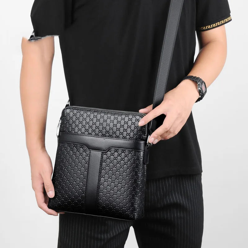 Business Leather Bags Men's Shoulder Crossbody Bags Casual Man Fashion Cross Body Bags