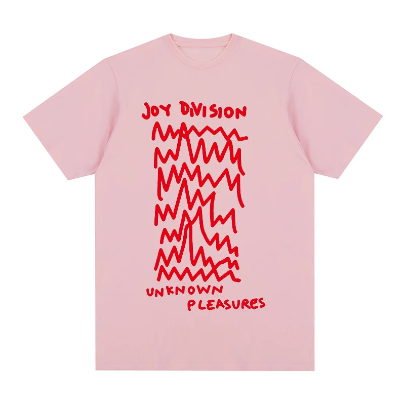 Unknown Pleasures By Joy Division (1979) Silk T-shirt Cotton Men T Shirt New TEE TSHIRT Womens Tops Unisex Pink