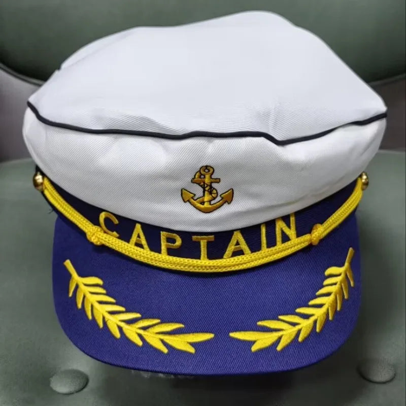 Adult Yacht Sailor Captain Hat Adjustable Men's and Women's Party Hat Makeup Ball Dressing Event Excellent Stylish Accessories Boutique hat 2 One Size