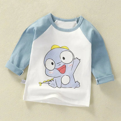 Children's Clothing Boys Girls T-Shirt kids clothes Cartoon Tops Long Sleeve Baby Clothing Autumn Winter Cotton Print Sweatshirt Style 3 thick