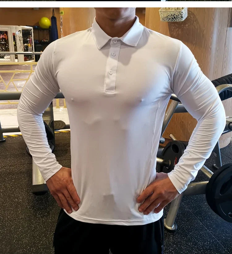 Men Compression Sport T-Shirt Long Sleeve Top Gym Running Clothing Fitness Tight Sportswear Hiking Rashgard Sweatshirt Plus Size