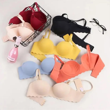 Sexy Bras Push Up Seamless Underwear For Women Solid Color Wireless Lingerie Gather Convertible Straps Brassiere