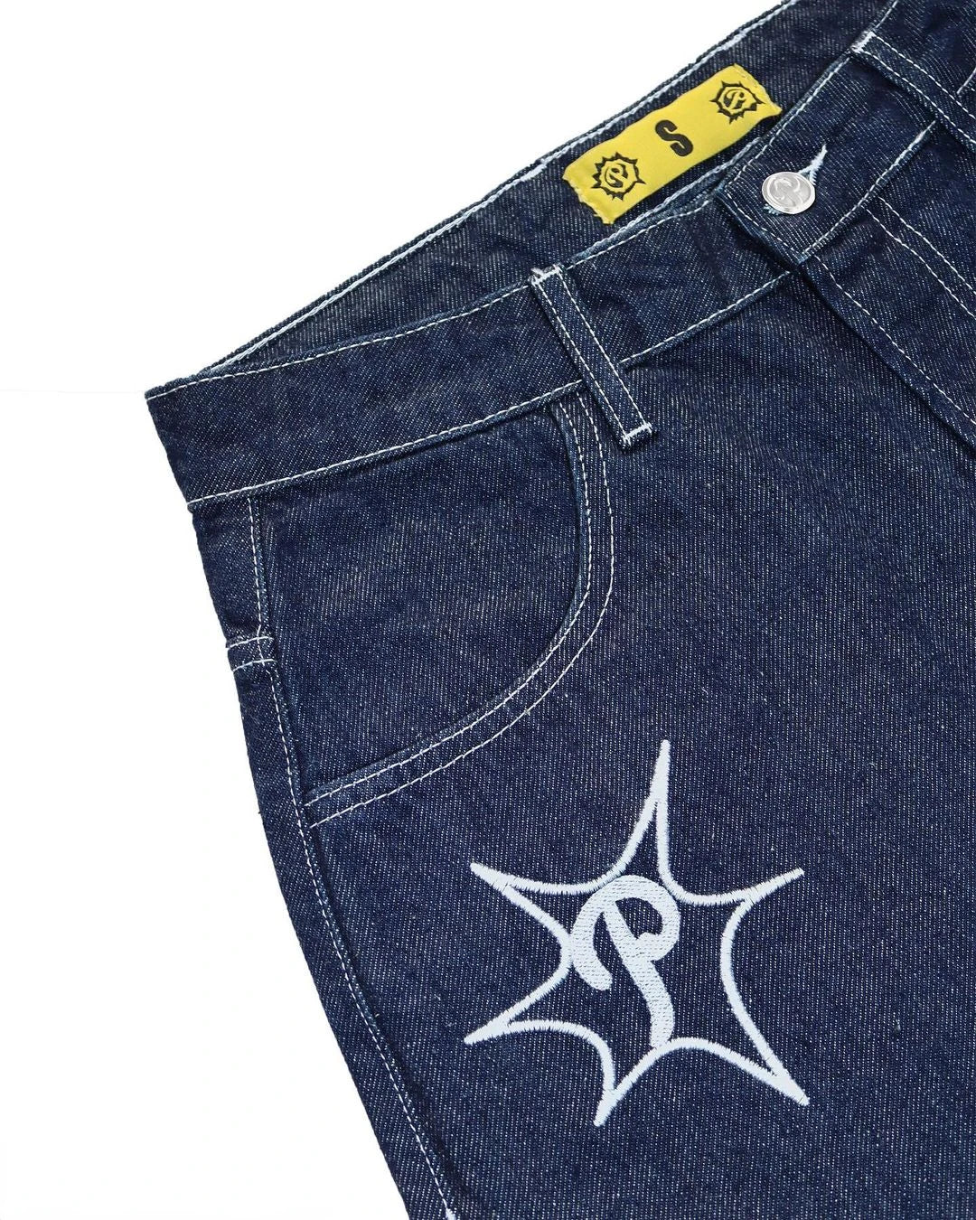 Y2k Hip Hop Vintage Loose Jorts Harajuku Streetwear Summer Punk Rock Letter Embroidery Fashion Denim Shorts Men Clothing