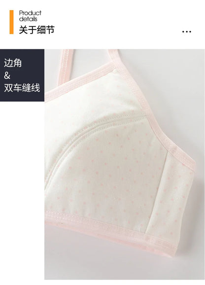 Girls Brassiere Cotton Underwear Back Buckle Design Adolescent Girls Training Bras Breathable Teenage Girl Tops Bra