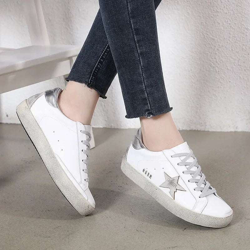 Small dirty shoes female 2024 spring and fall new wild do old stars small white shoes fashion men and women couples board shoes