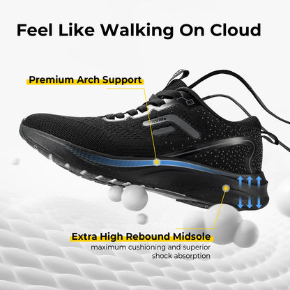 FitVille Mens Sport Running Shoes Breathable Lightweight Sneakers for Swollen Feet Wide Shoes Athletic Training Footwear