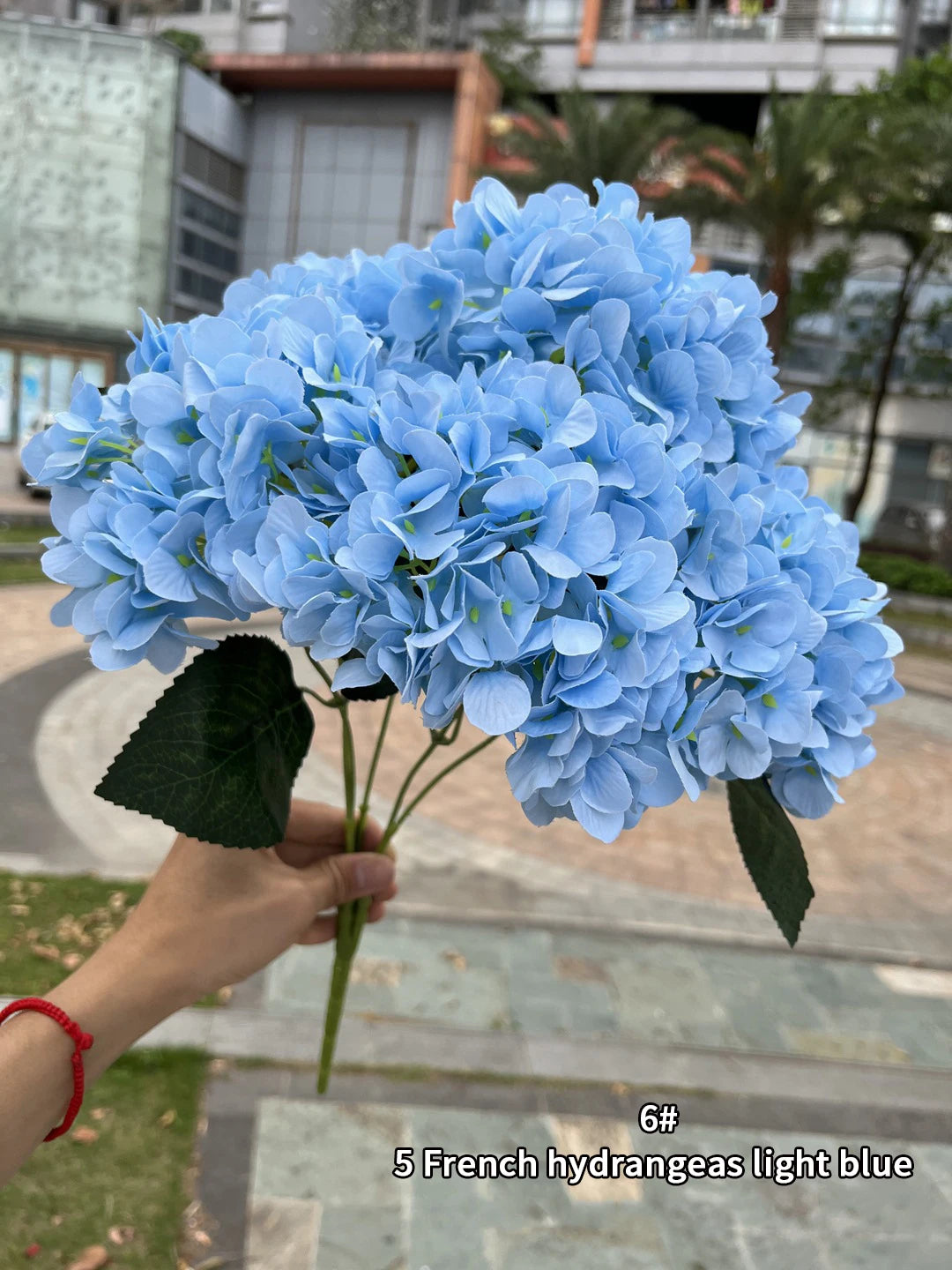 Hydrangea Artificial Flower Decoration Wedding Home Christmas Party Decoration White Flower light blue